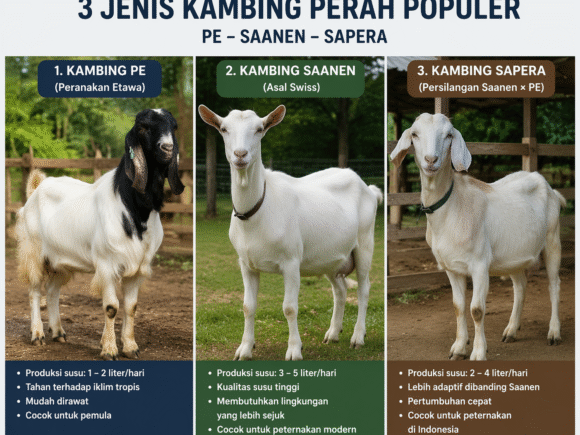 Mengenal Kambing PE, Saanen, dan Sapera: Mana yang Menghasilkan Susu Terbaik?