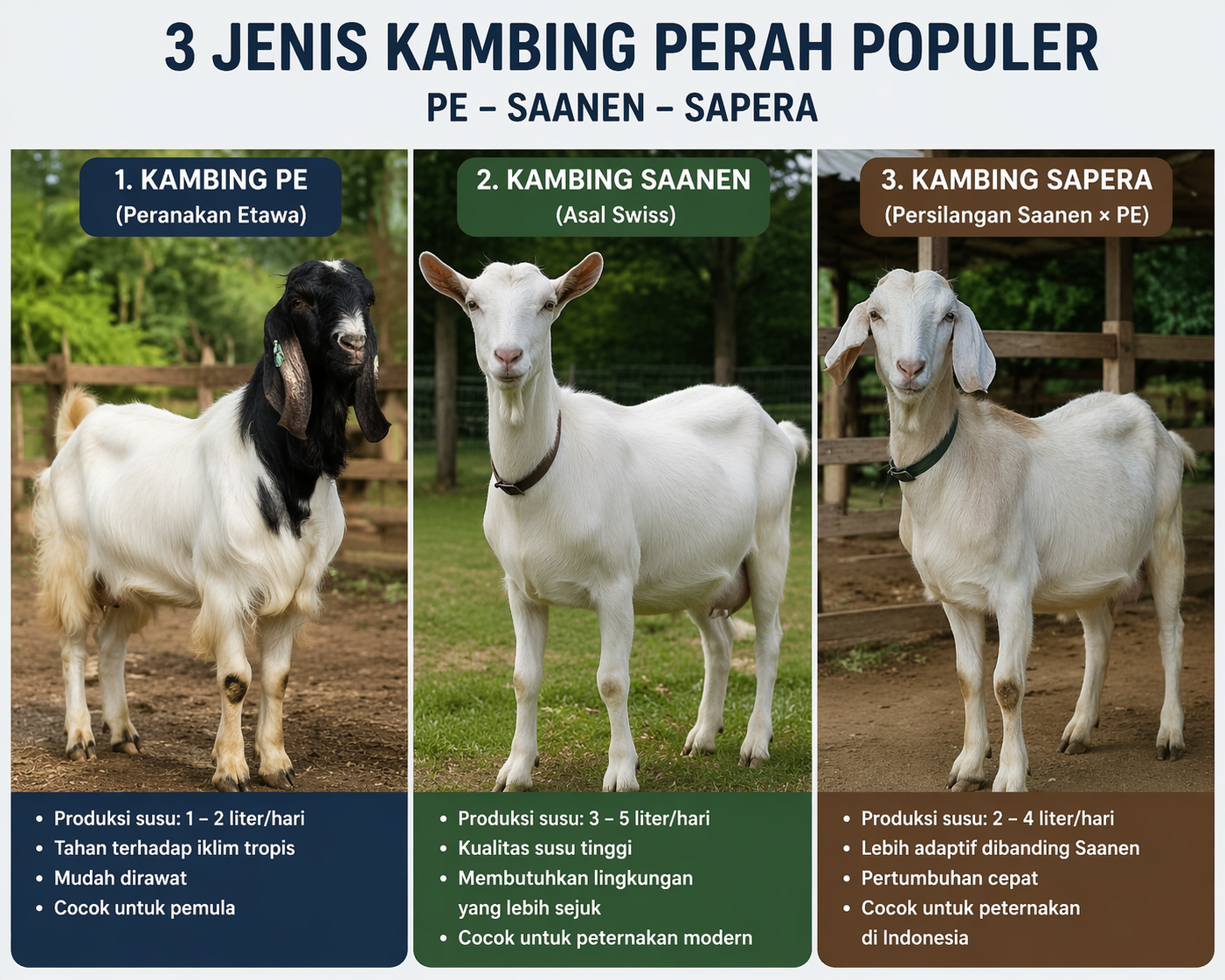 enis kambing perah PE Saanen Sapera