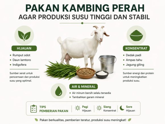 Pakan Kambing Perah agar Produksi Susu Tinggi dan Stabil