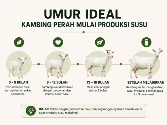 Umur Ideal Kambing Perah Mulai Produksi Susu