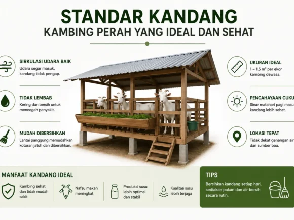Standar Kandang Kambing Perah yang Ideal dan Sehat