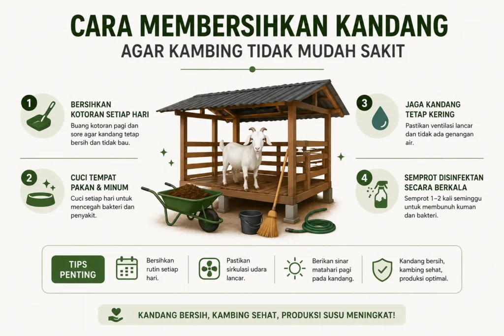 Cara Membersihkan Kandang agar Kambing Tidak Mudah Sakit