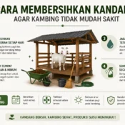 cara membersihkan kandang agar kambing tidak mudah sakit dan tetap sehat
