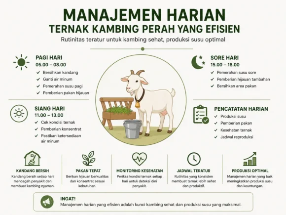Manajemen Harian Ternak Kambing Perah yang Efisien