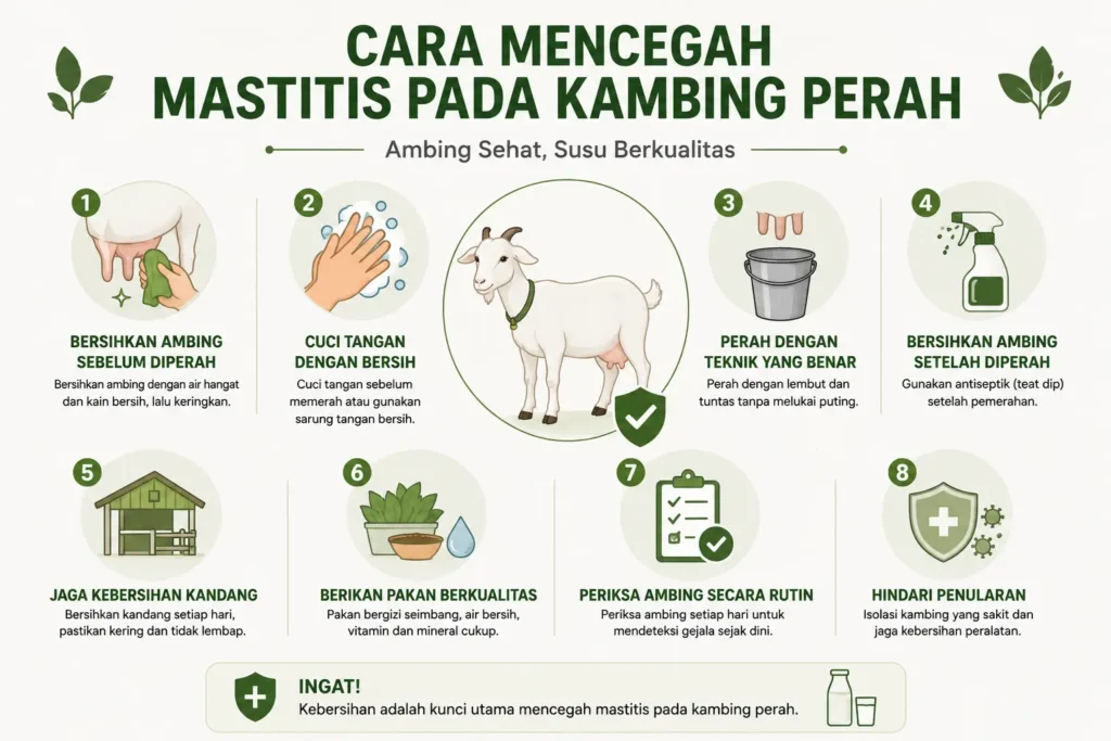 Cara Mencegah Mastitis pada Kambing Perah