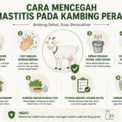 cara mencegah mastitis pada kambing perah dengan menjaga kebersihan ambing dan kandang