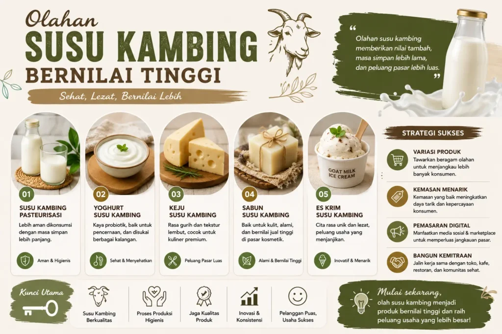 Olahan Susu Kambing Bernilai Tinggi: Peluang Usaha dengan Margin Lebih Besar