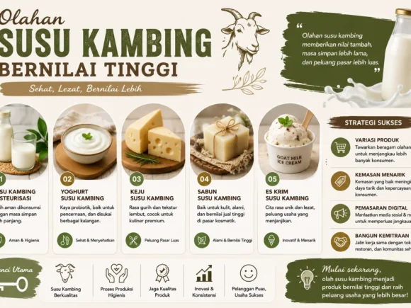 Olahan Susu Kambing Bernilai Tinggi: Peluang Usaha dengan Margin Lebih Besar