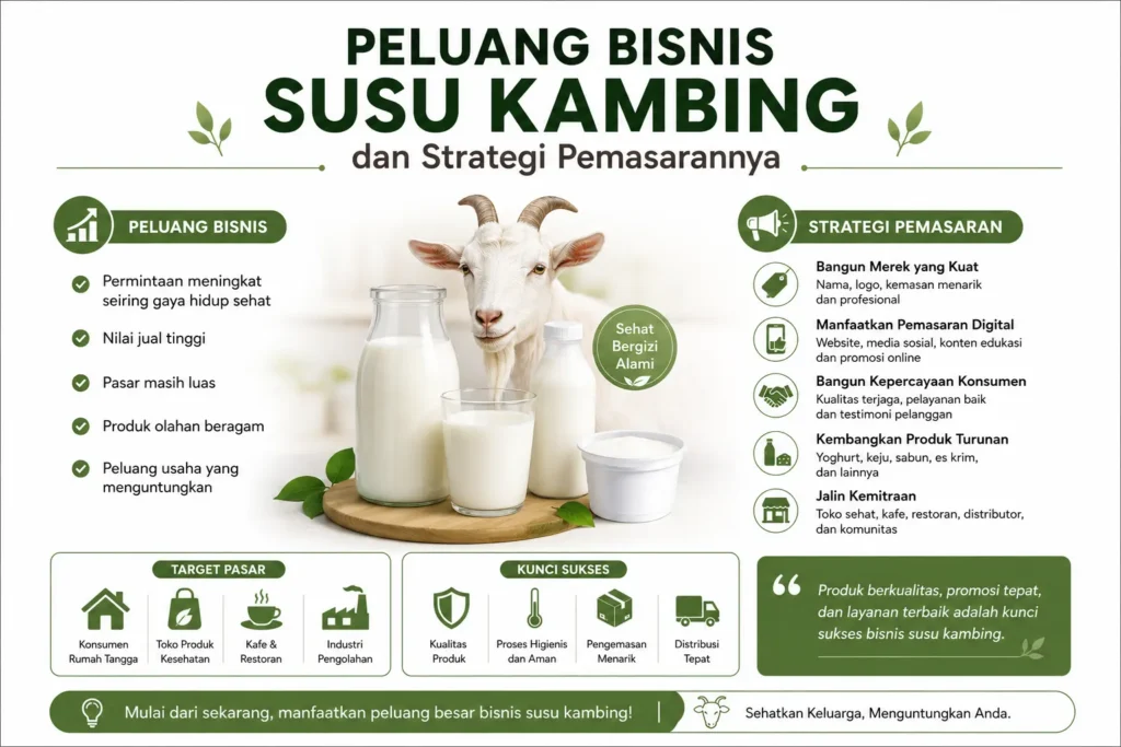 Peluang Bisnis Susu Kambing dan Strategi Pemasarannya